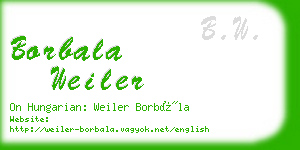 borbala weiler business card